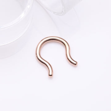 Detail View 1 of Implant Grade Titanium Rose Gold PVD Basic Septum Retainer